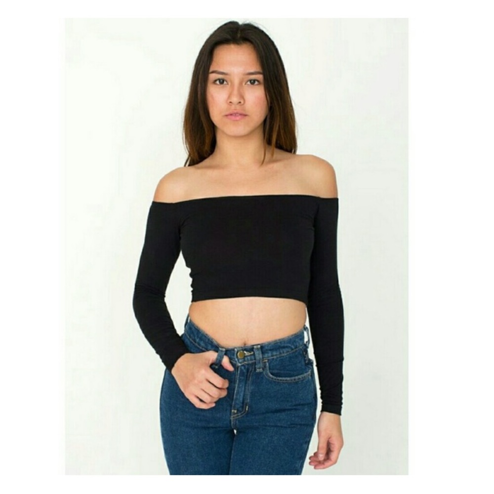 American Apparel off shoulder crop